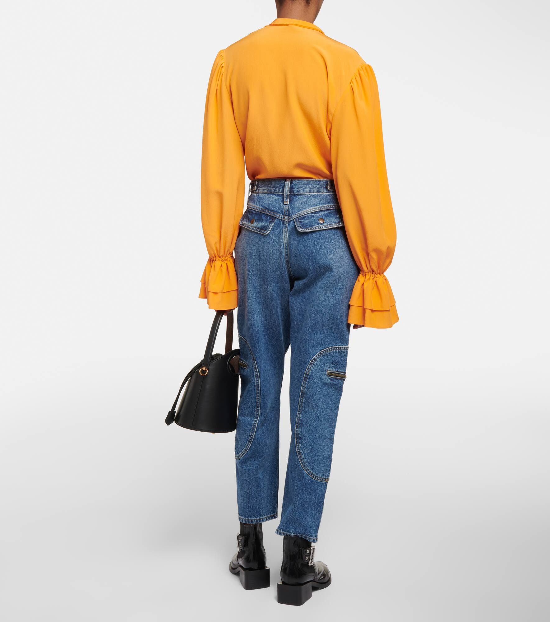 Racer high-rise tapered cargo jeans - 3