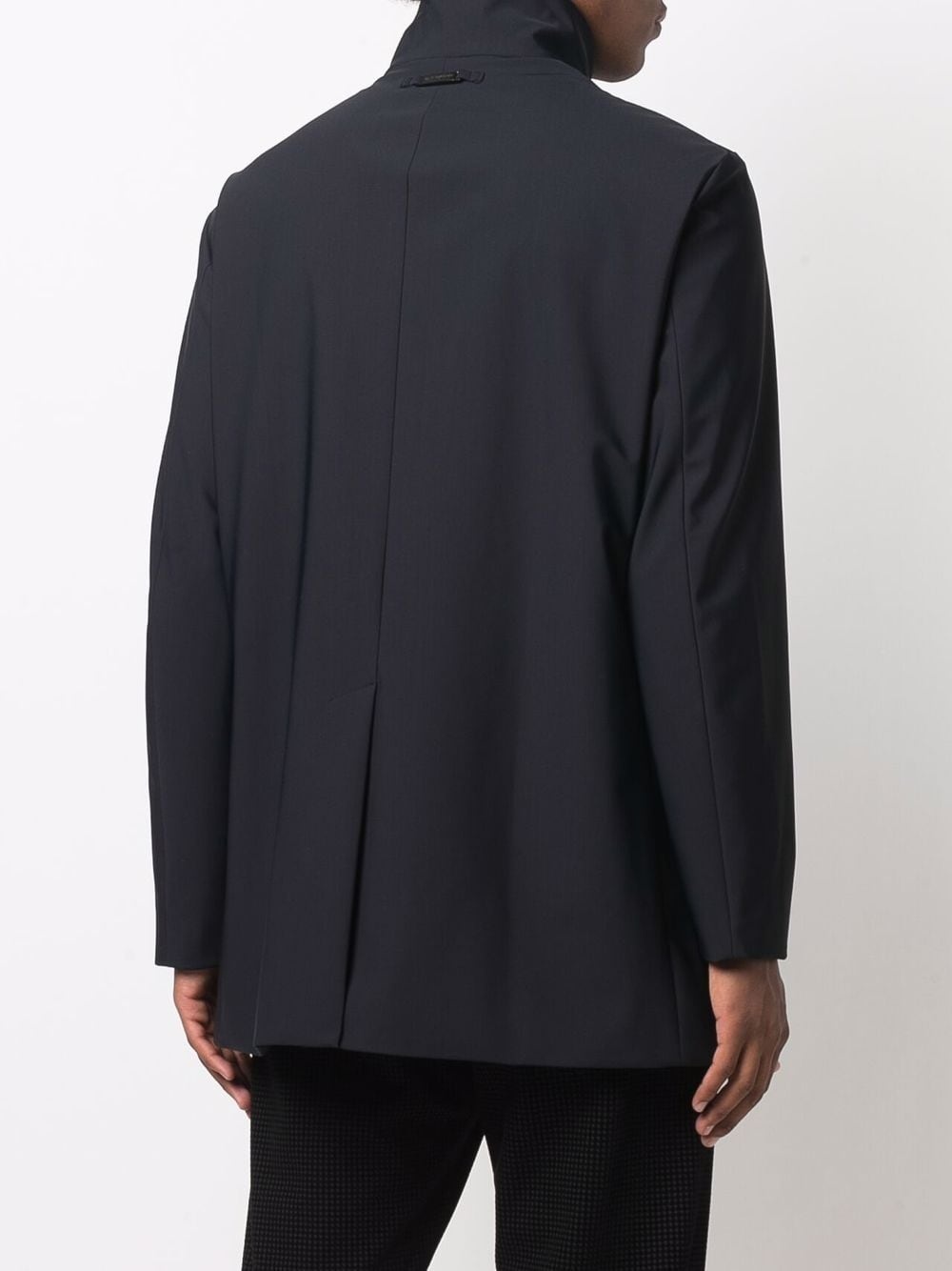 high-neck mid-length coat - 4