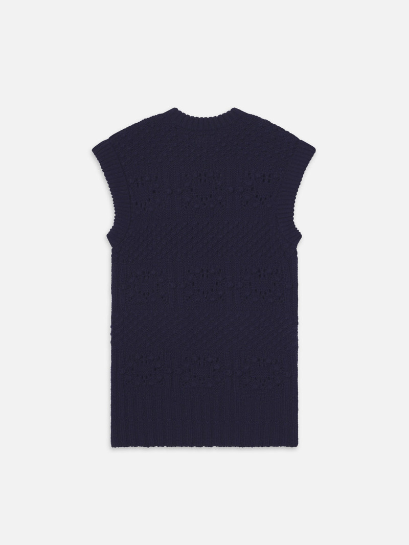 Knitted Vest Dress in Navy 4