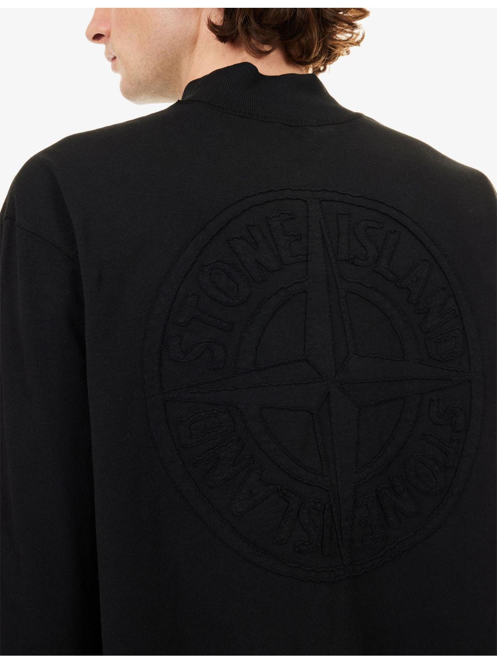 Embroidered-Logo Long-Sleeve Cotton-Jersey Top - 5