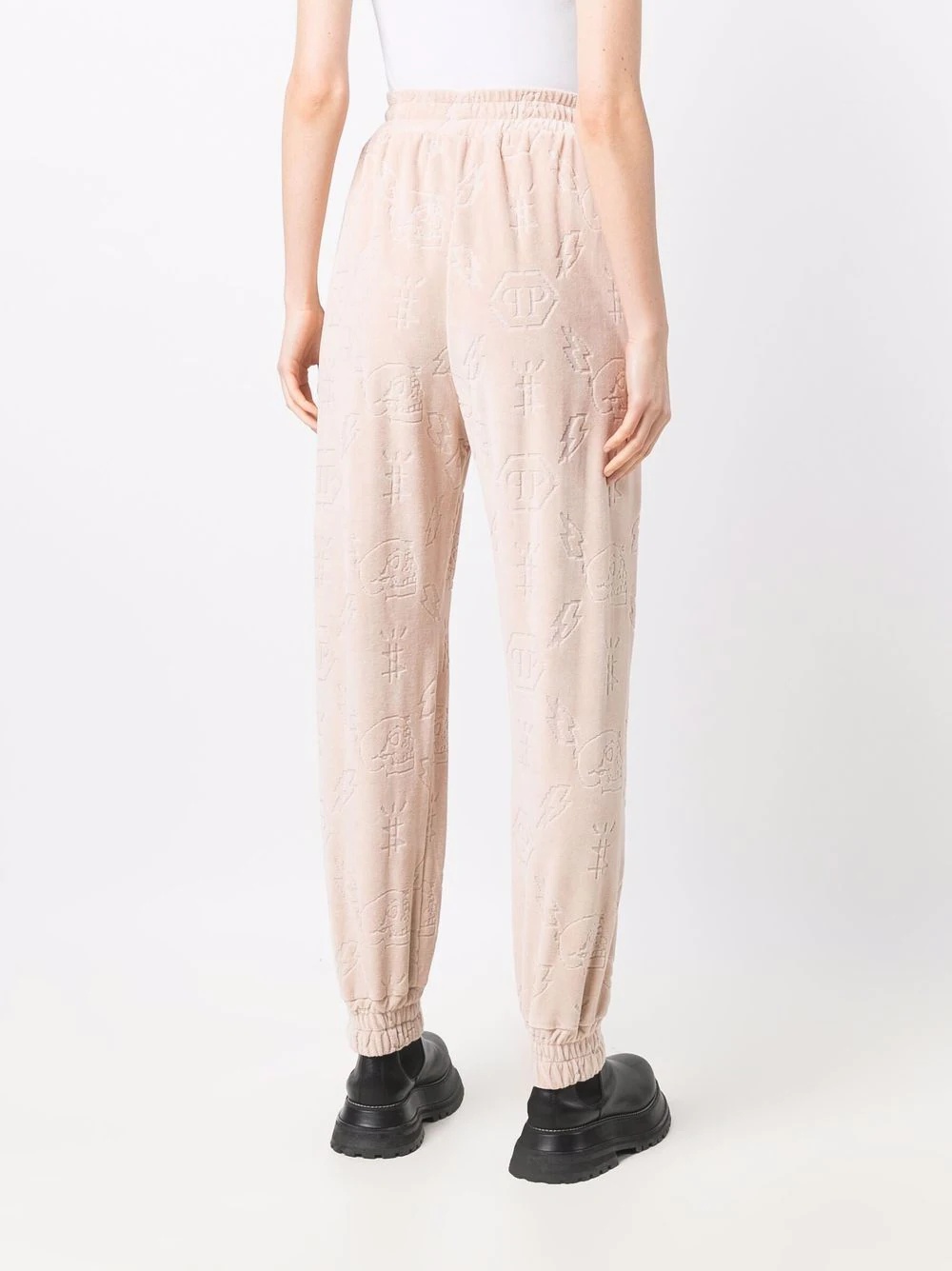 monogram elasticated-waist joggers - 4