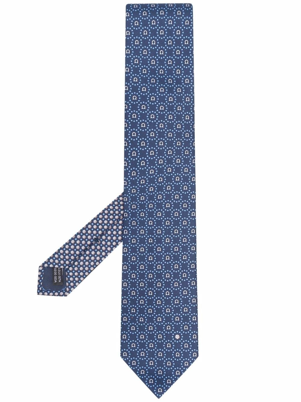 monogram silk tie - 1