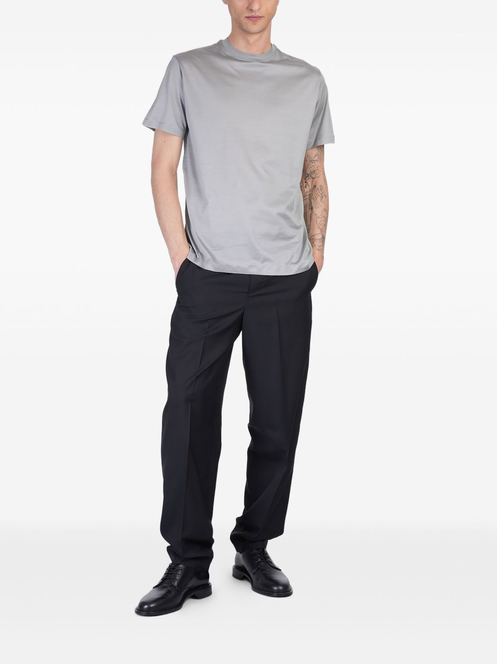 round-neck cotton T-shirt - 2