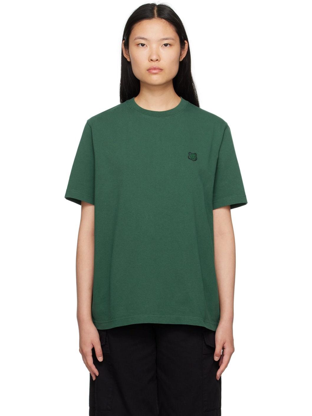 Green Bold Fox Head T-Shirt - 1