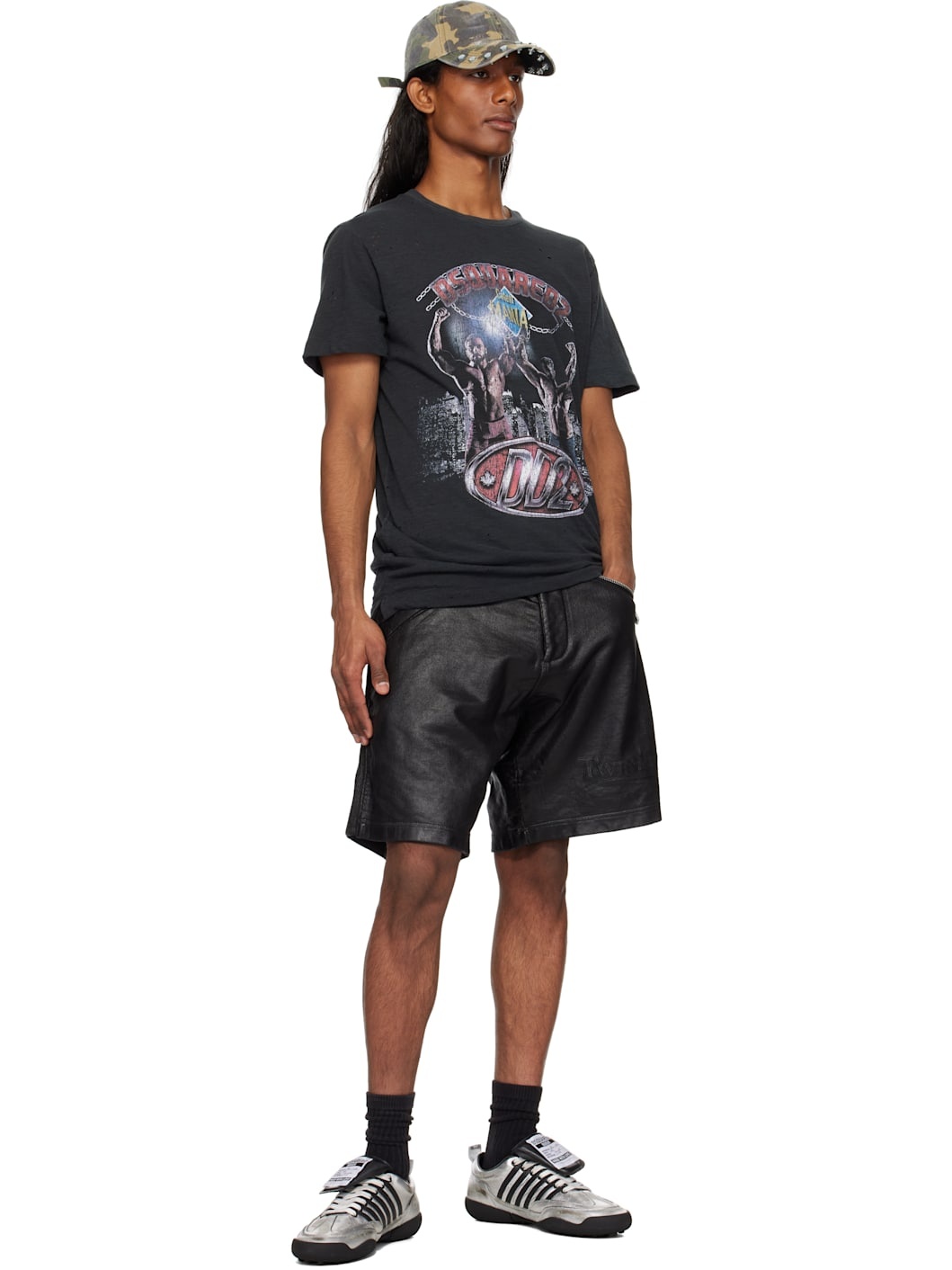 Black Big Boxer Biker Shorts - 4