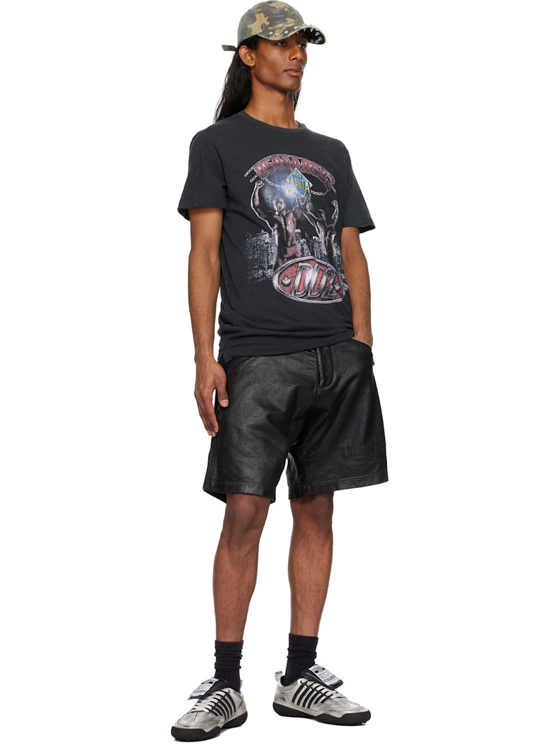 DSQUARED2 Black Big Boxer Biker Shorts outlook