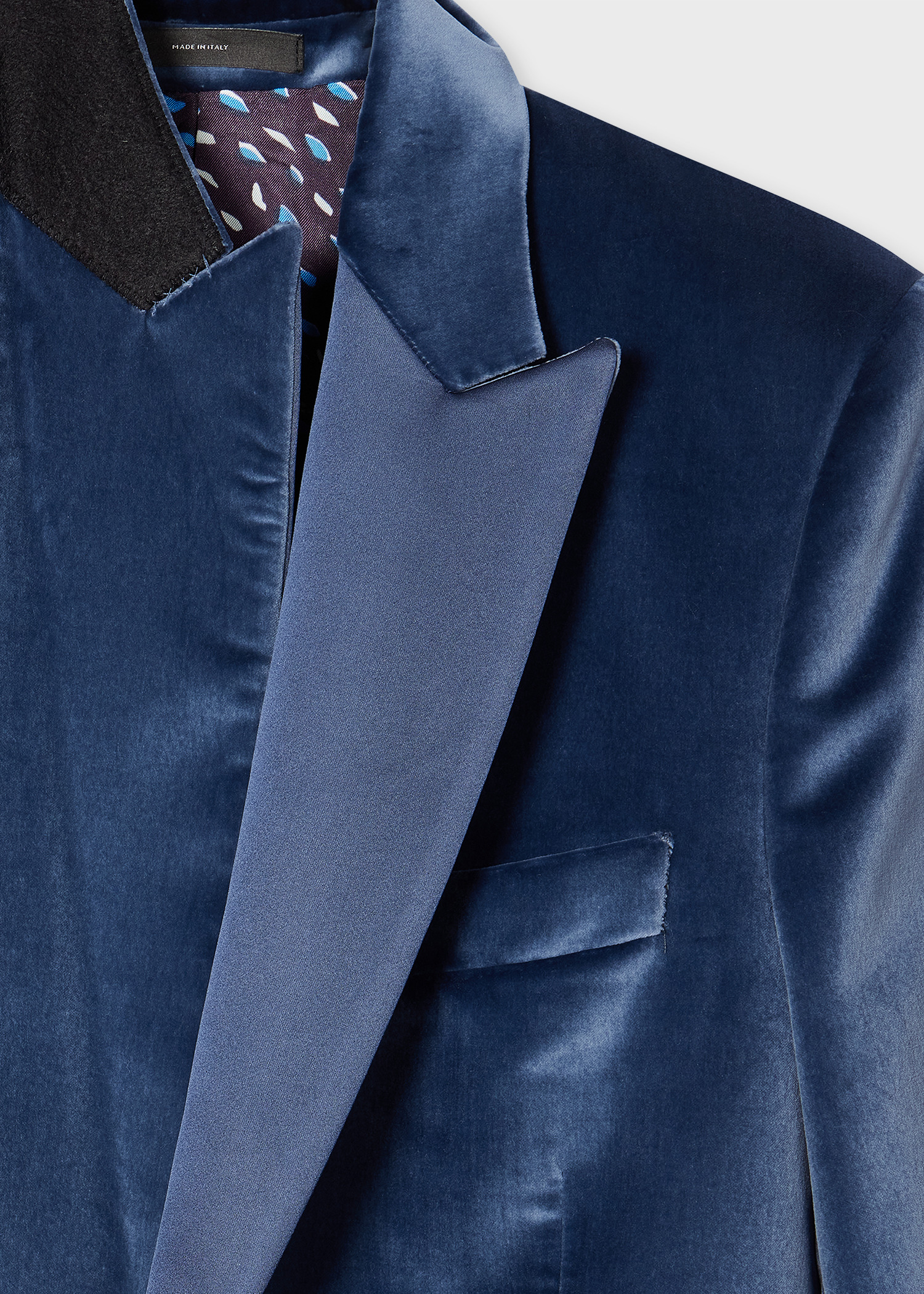 The Soho - Tailored-Fit Blue Velvet Evening Blazer - 2