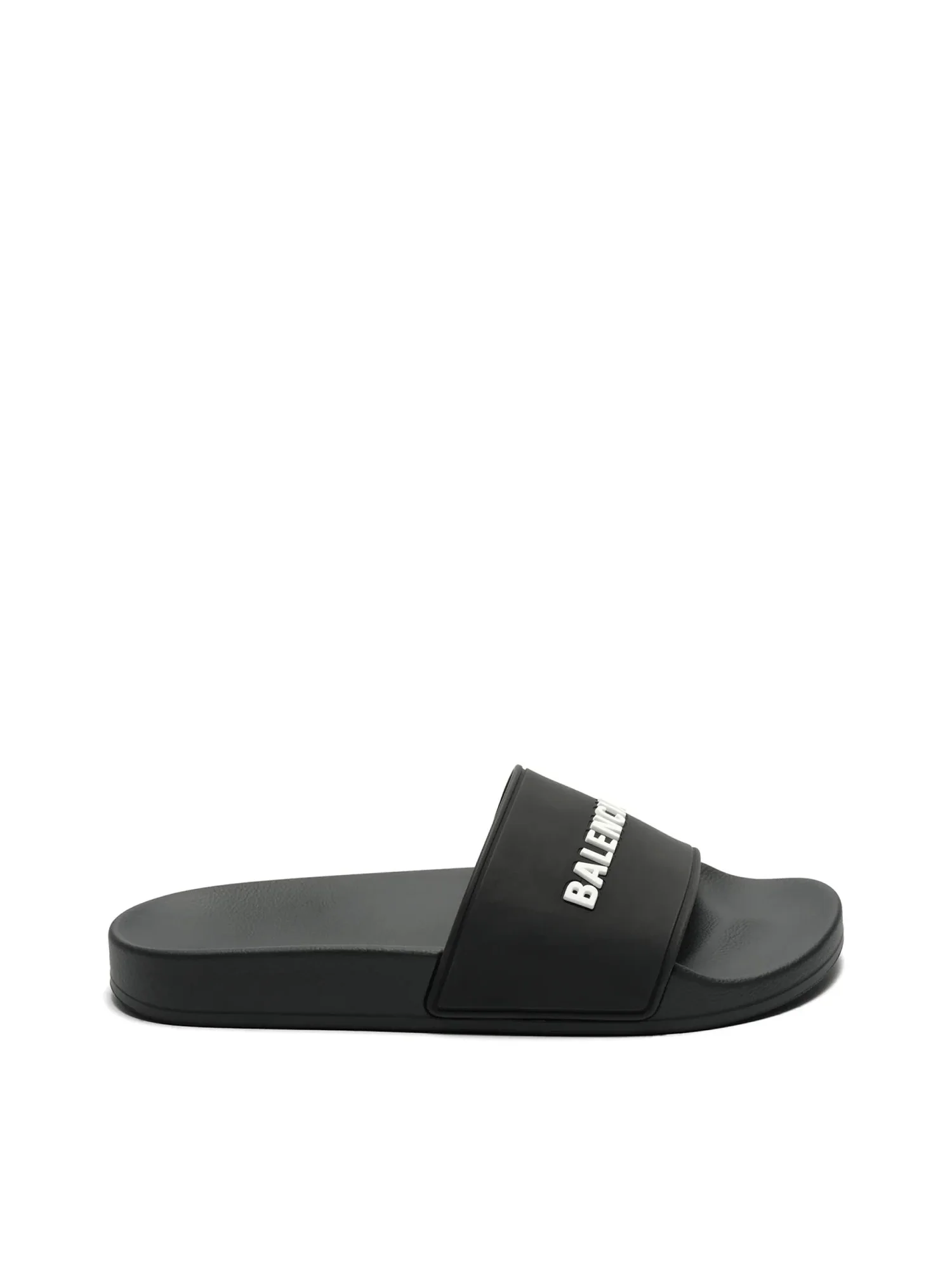 3D Logo Pool Slide Sandal in Black/White - 1