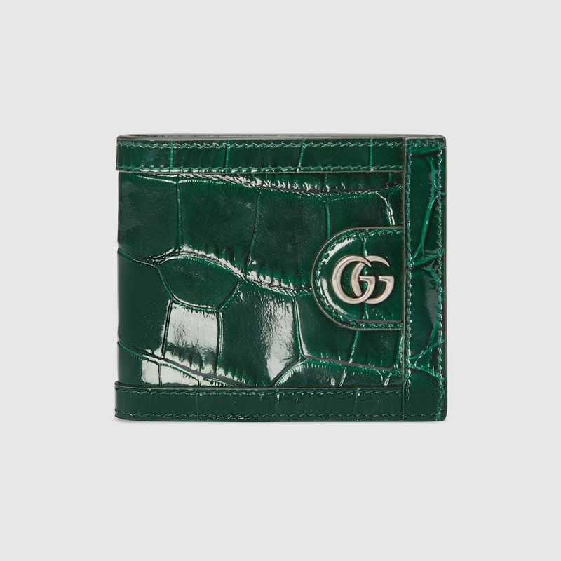 Crocodile card case wallet with Double G 1