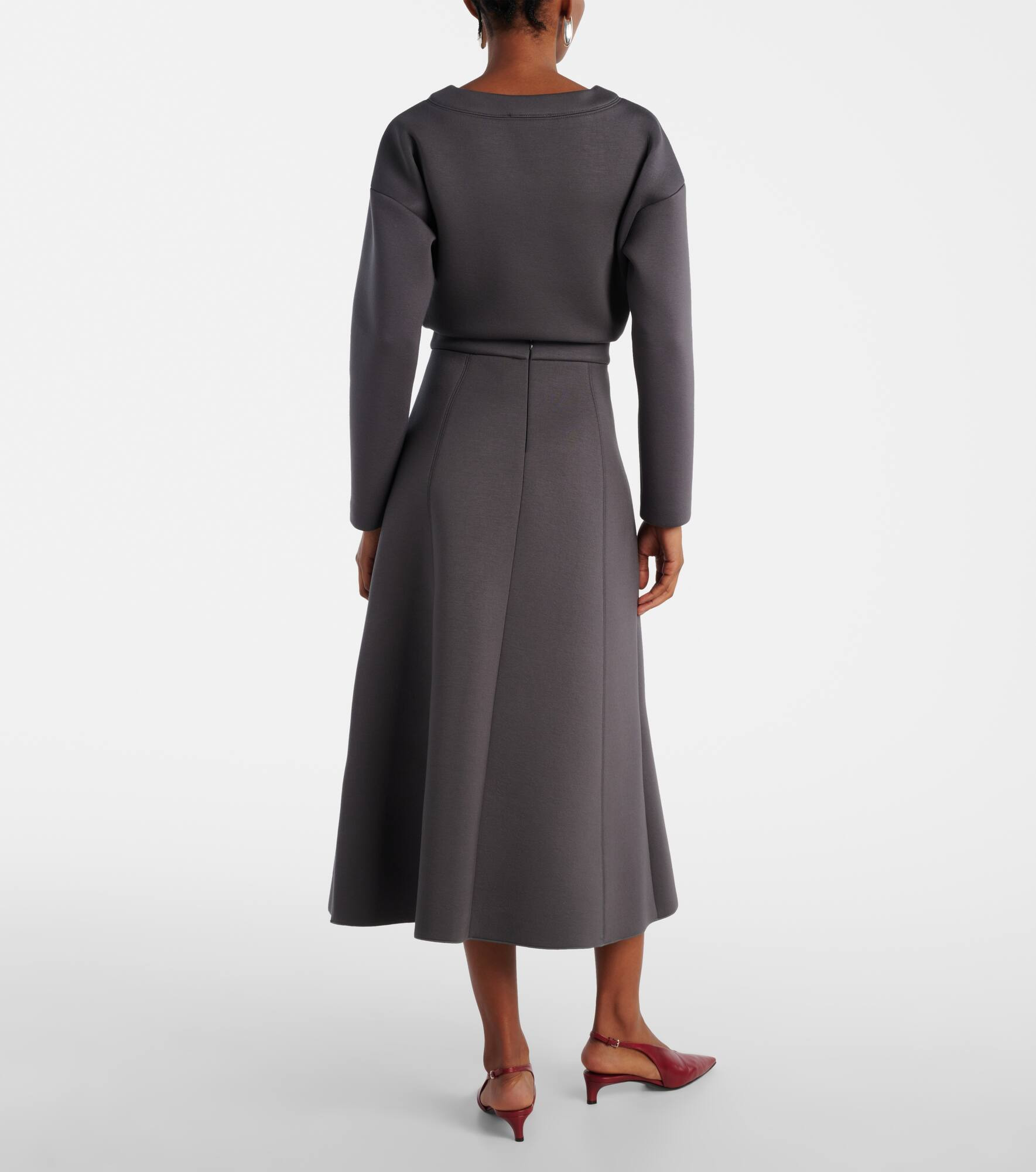 Brunate paneled midi skirt - 3