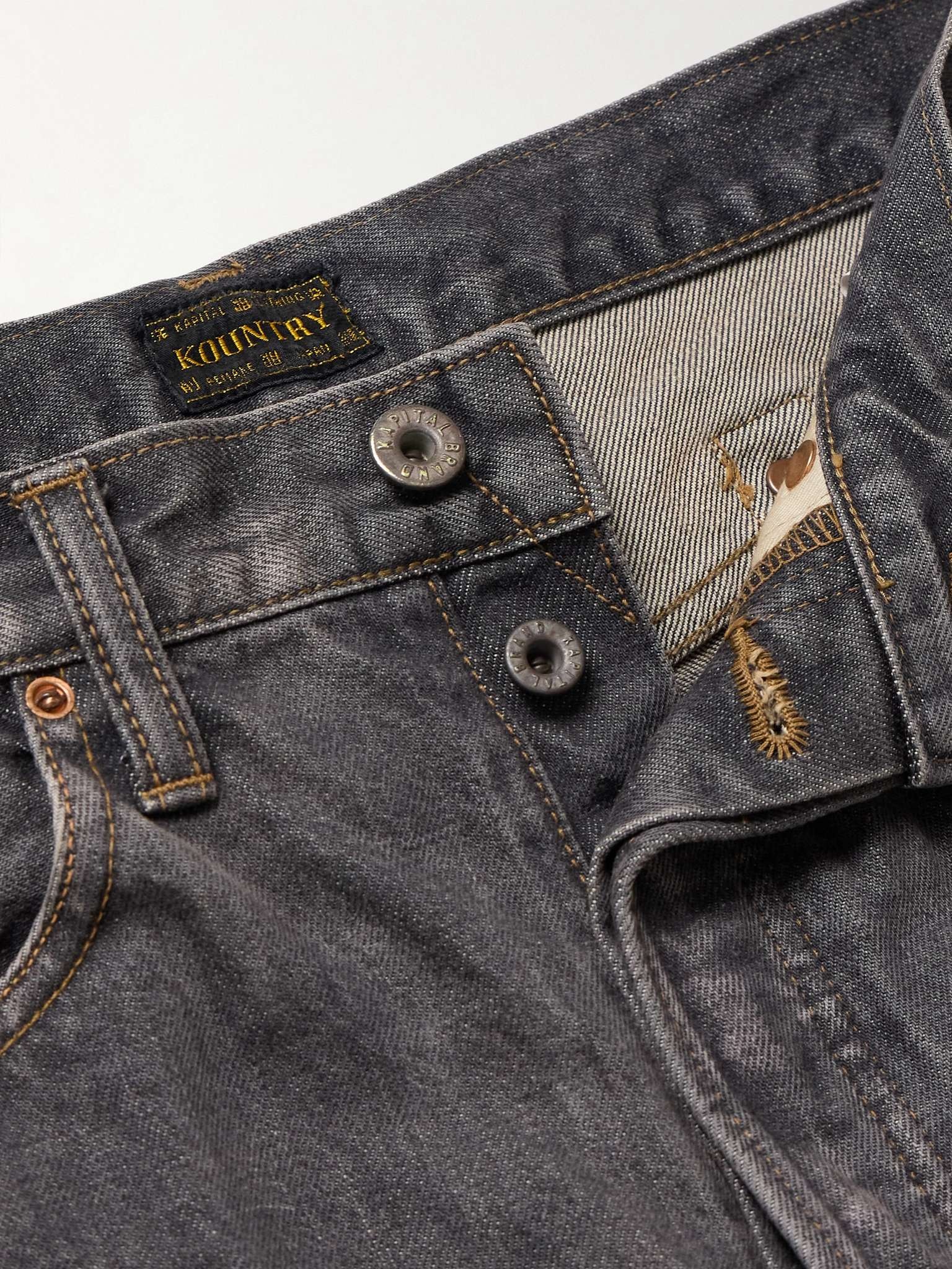 Slim-Fit Crochet-Trimmed Jeans - 6