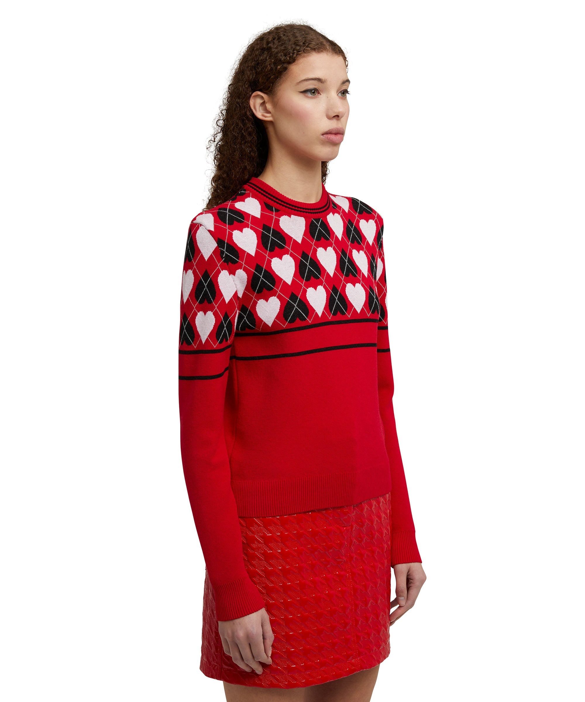 Viscose sweater with "Active Hearts"  motif - 3