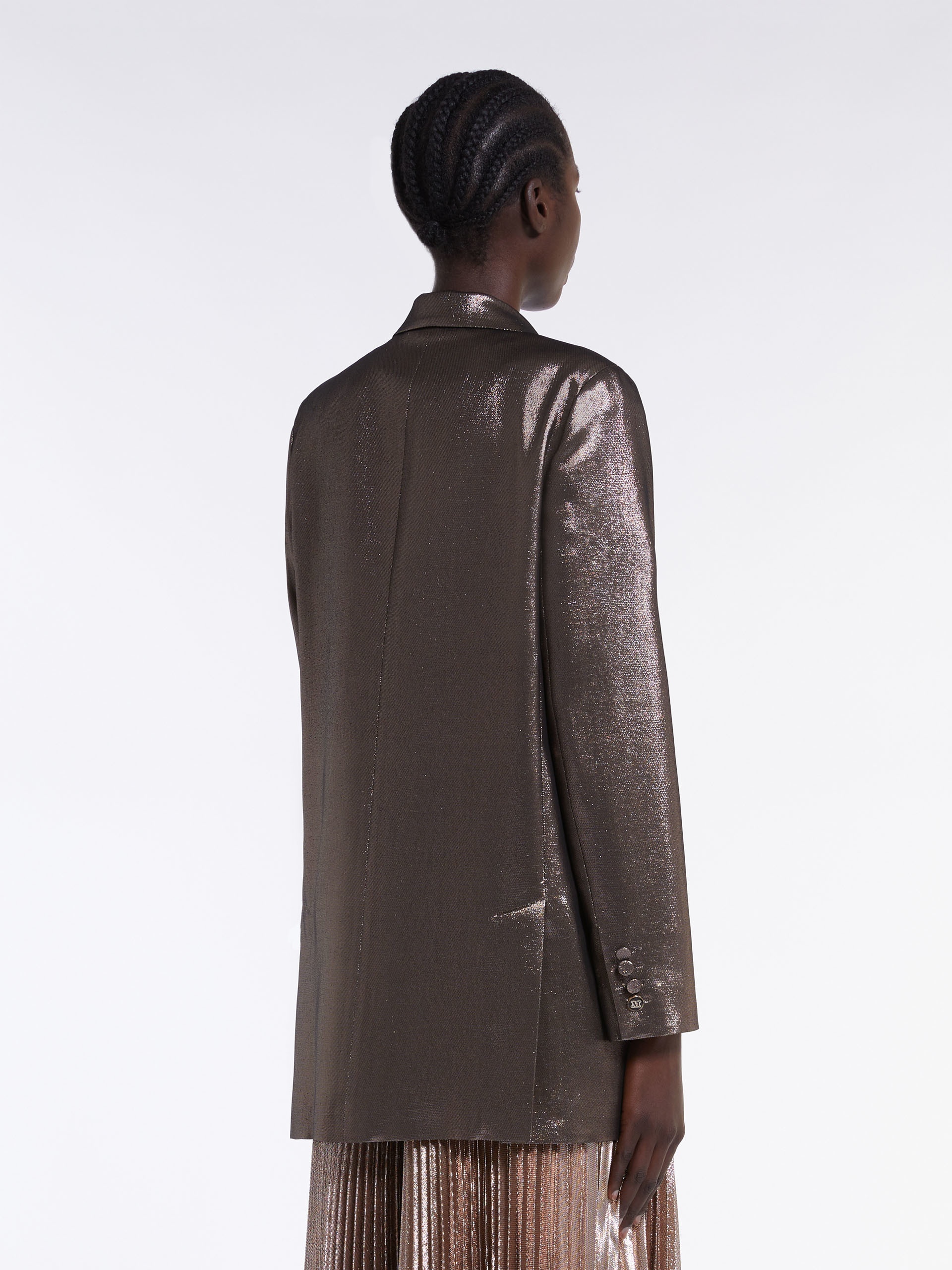EDRO Lamé silk charmeuse jacket - 4