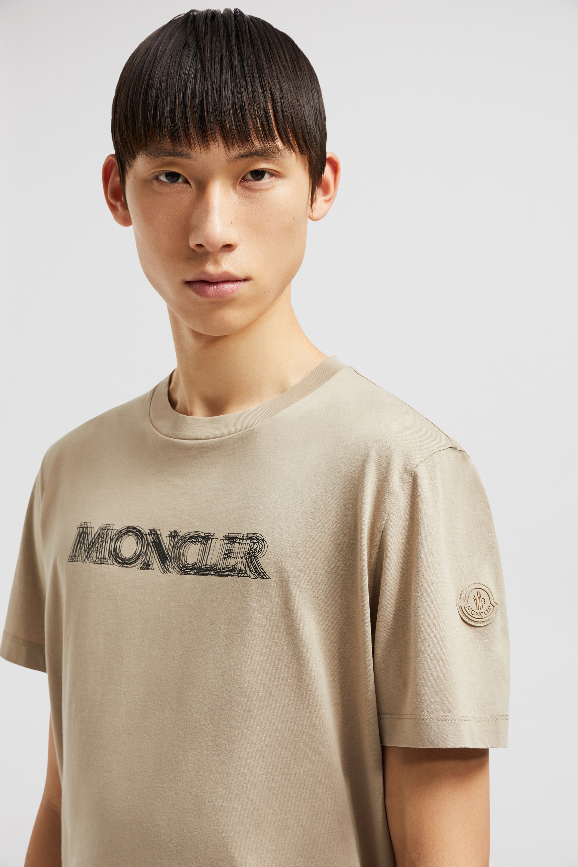 Blurred Logo Cotton T-Shirt - 4
