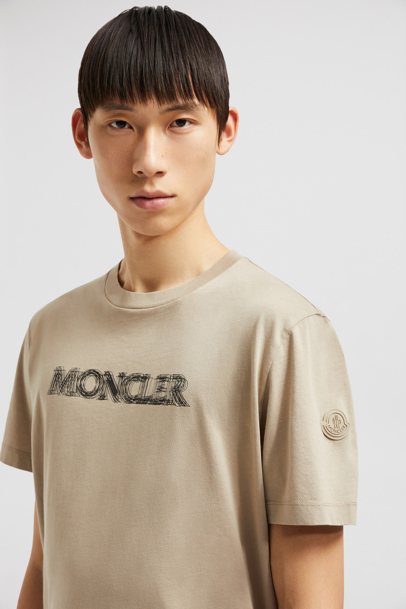 Blurred Logo Cotton T-Shirt 4