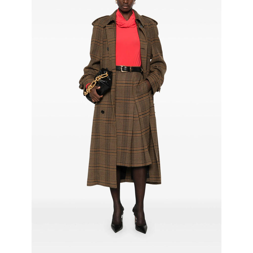 Saint Laurent Brown Skirts - Pleated Skirts Women - 5