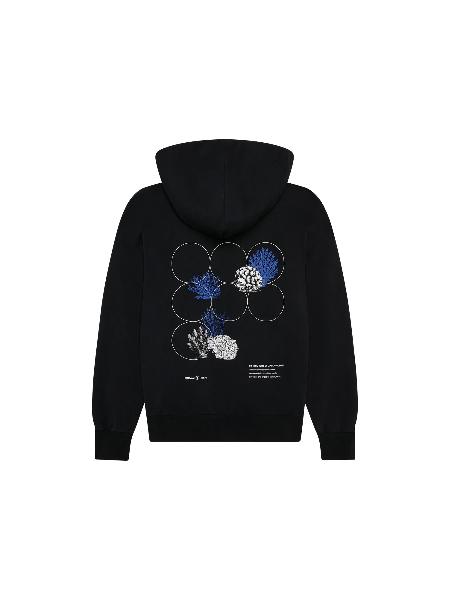 Womens Coral Gardeners Midweight Hoodie - Black - 1