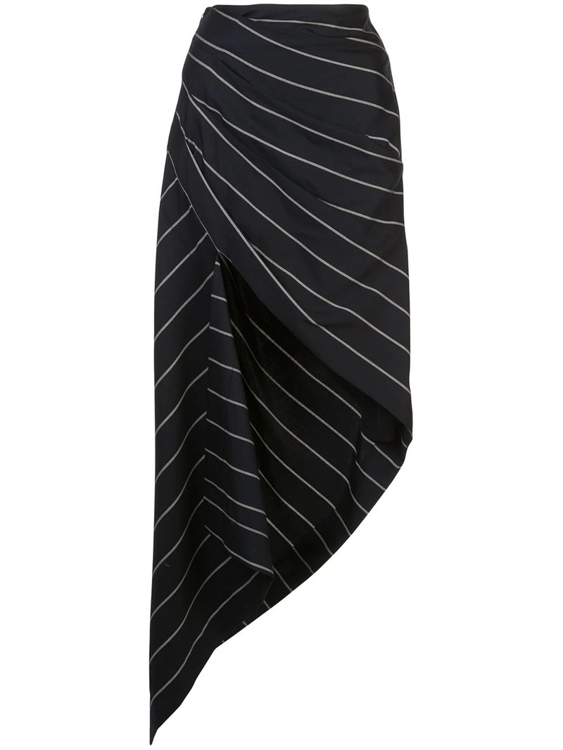 pinstriped asymmetric skirt 1