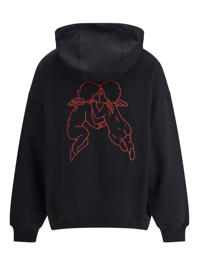 kissing angels love print hoodie 3