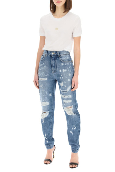 Dolce & Gabbana AMBER JEANS IN DESTROYED DENIM outlook