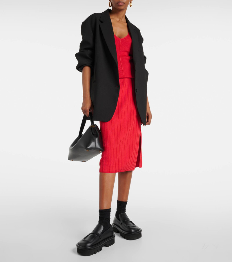 JOSEPH Ribbed-knit midi skirt outlook