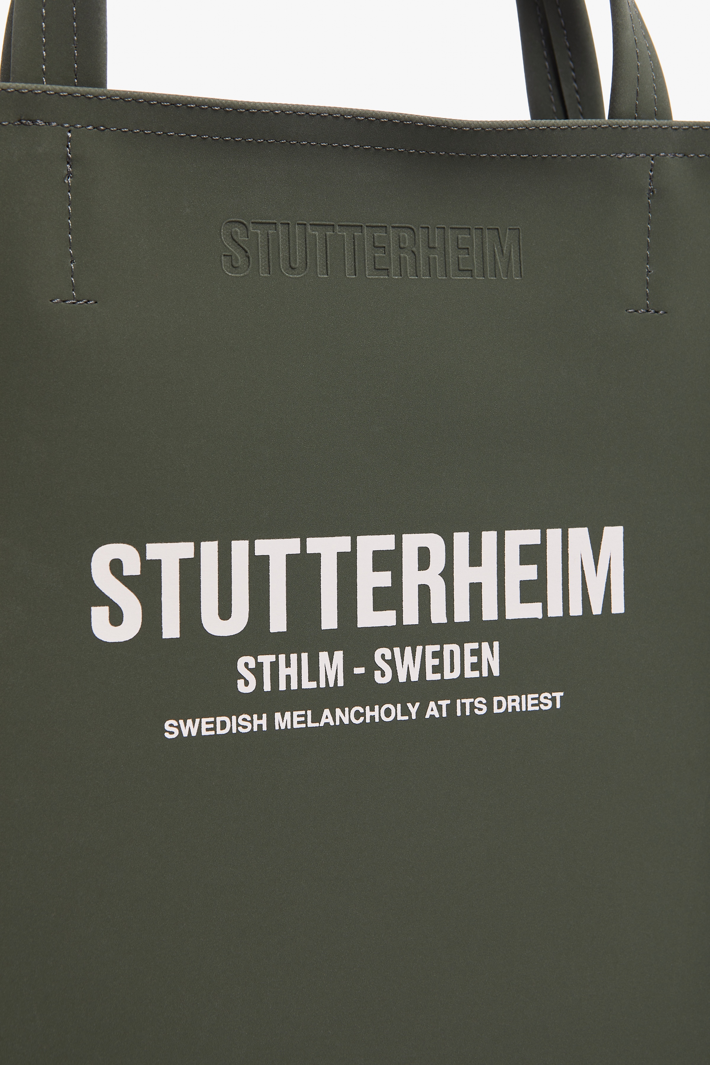 Stutterheim Djursholm Matte Bag Dark Green