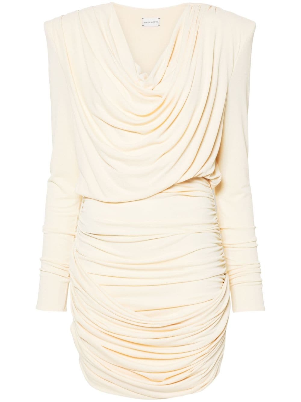 draped mini dress - 2