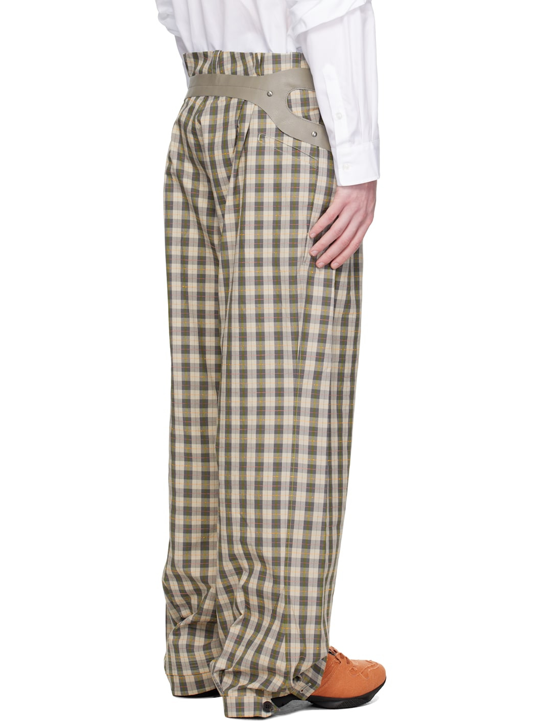 Gray & Taupe Fitz Trousers - 3