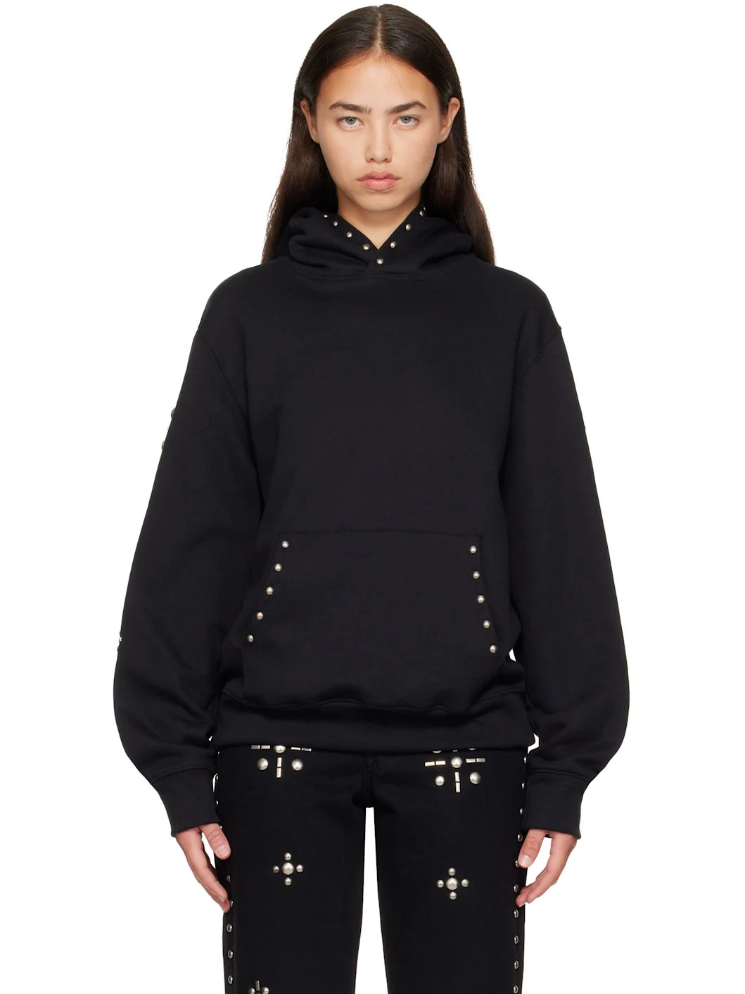 Black Studs Hoodie - 1