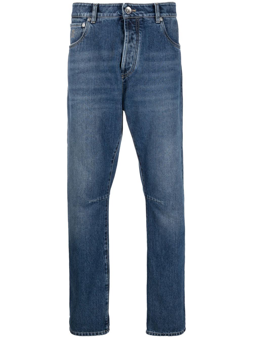 slim-cut denim jeans - 1