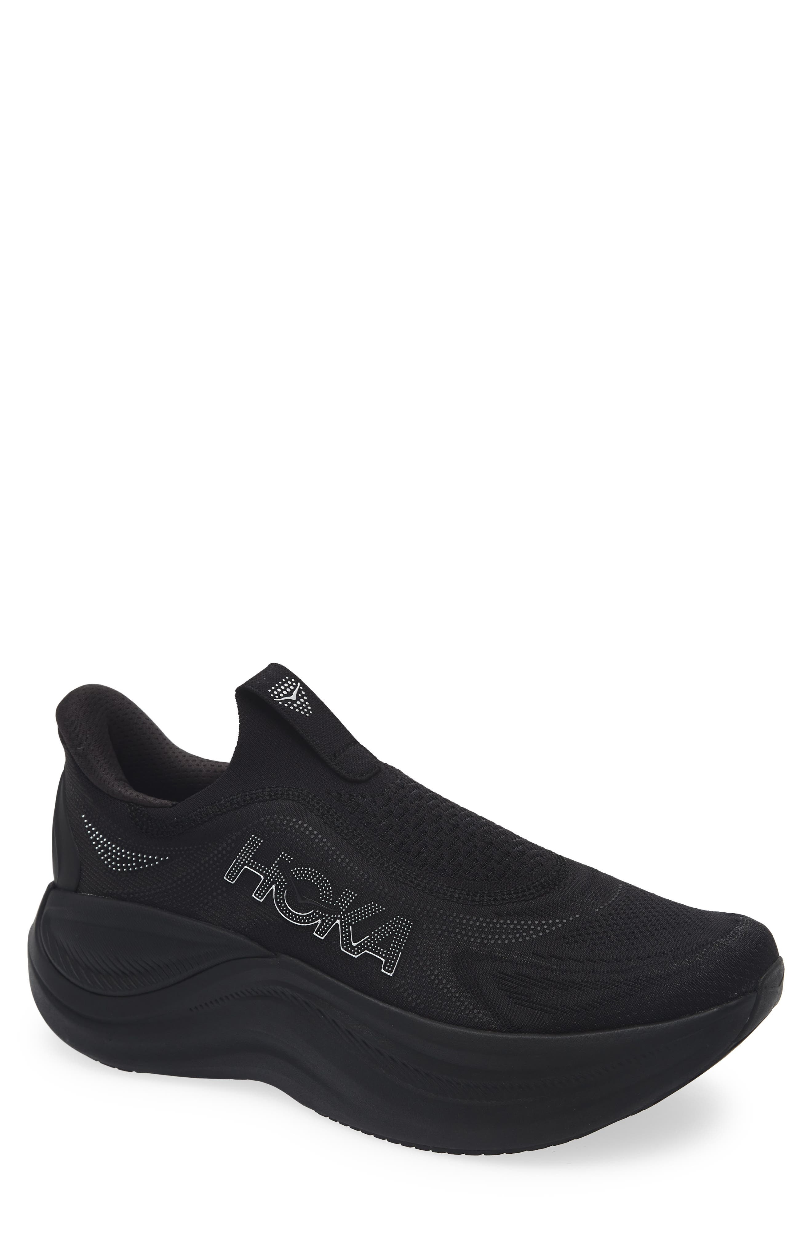 HOKA Skyward Laceless Recovery Sneaker in Black /Black at Nordstrom - 1