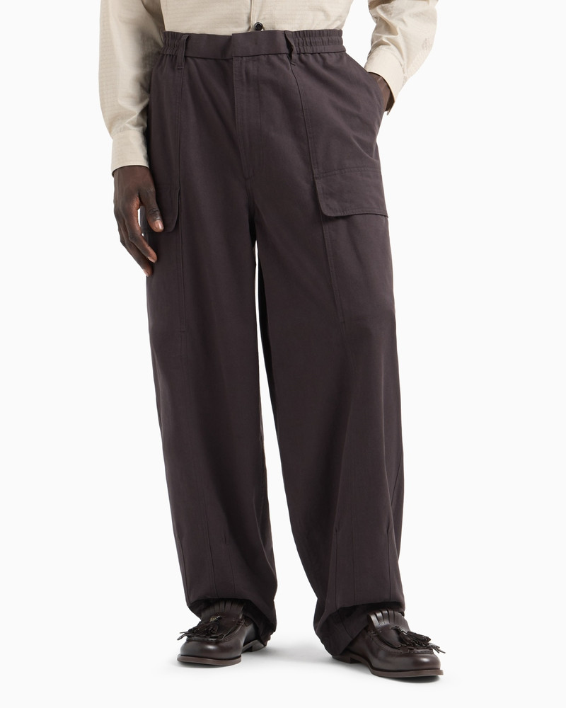 EMPORIO ARMANI COTTON CARGO TROUSERS outlook