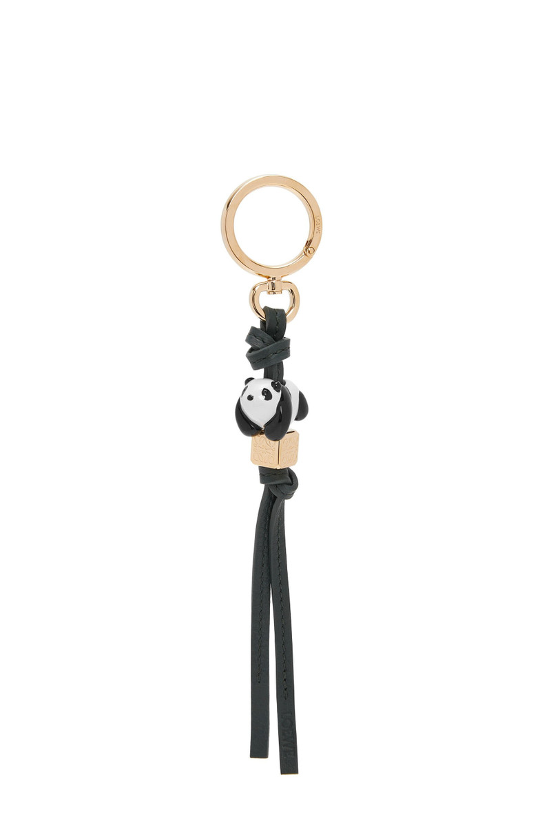 Panda dice charm in calfskin and brass 1