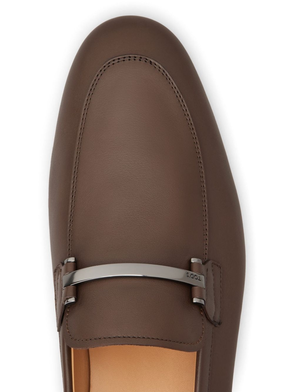 almond-toe leather loafers - 5