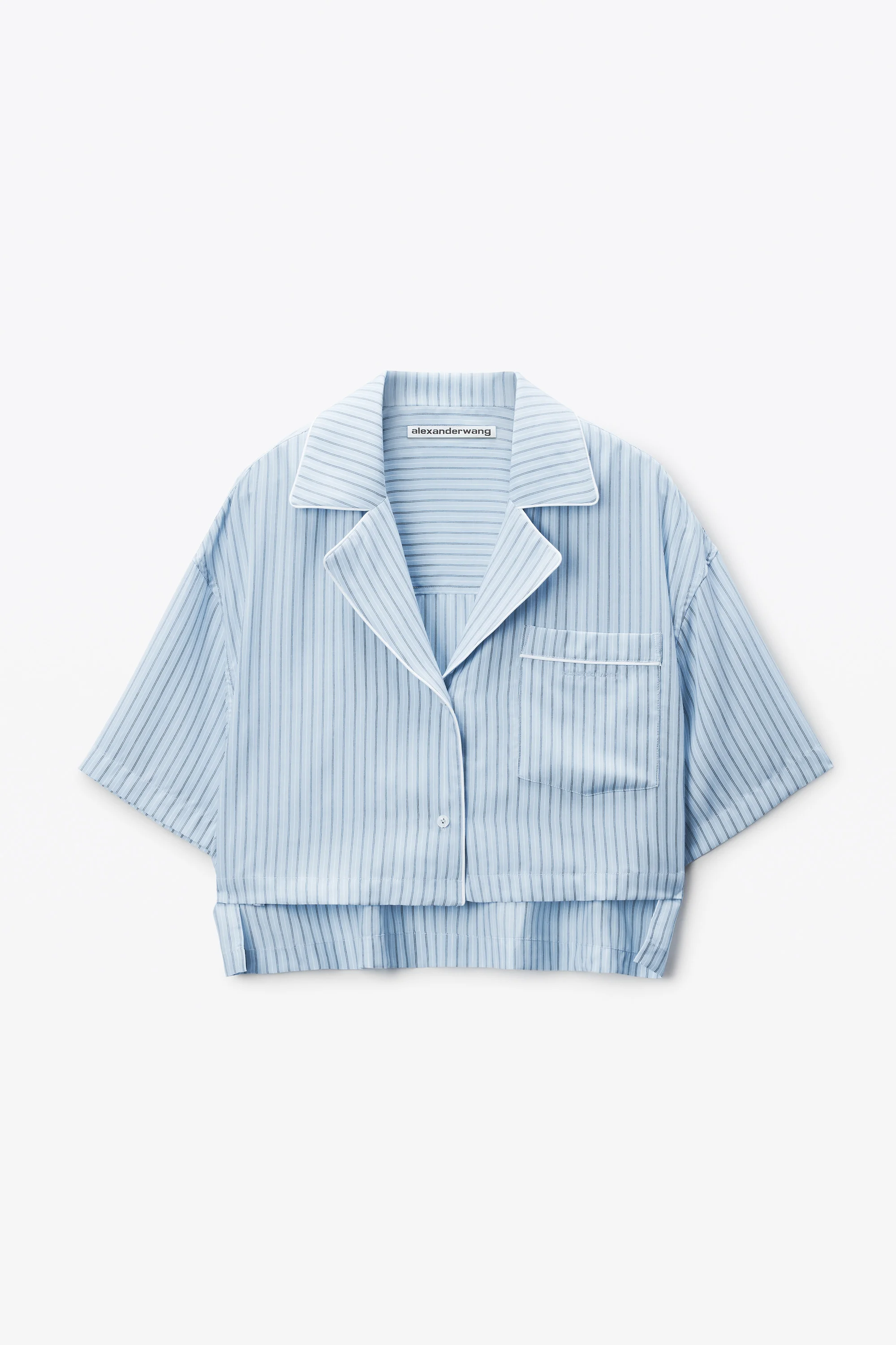 Blue Pajama-Style Shirt - 1