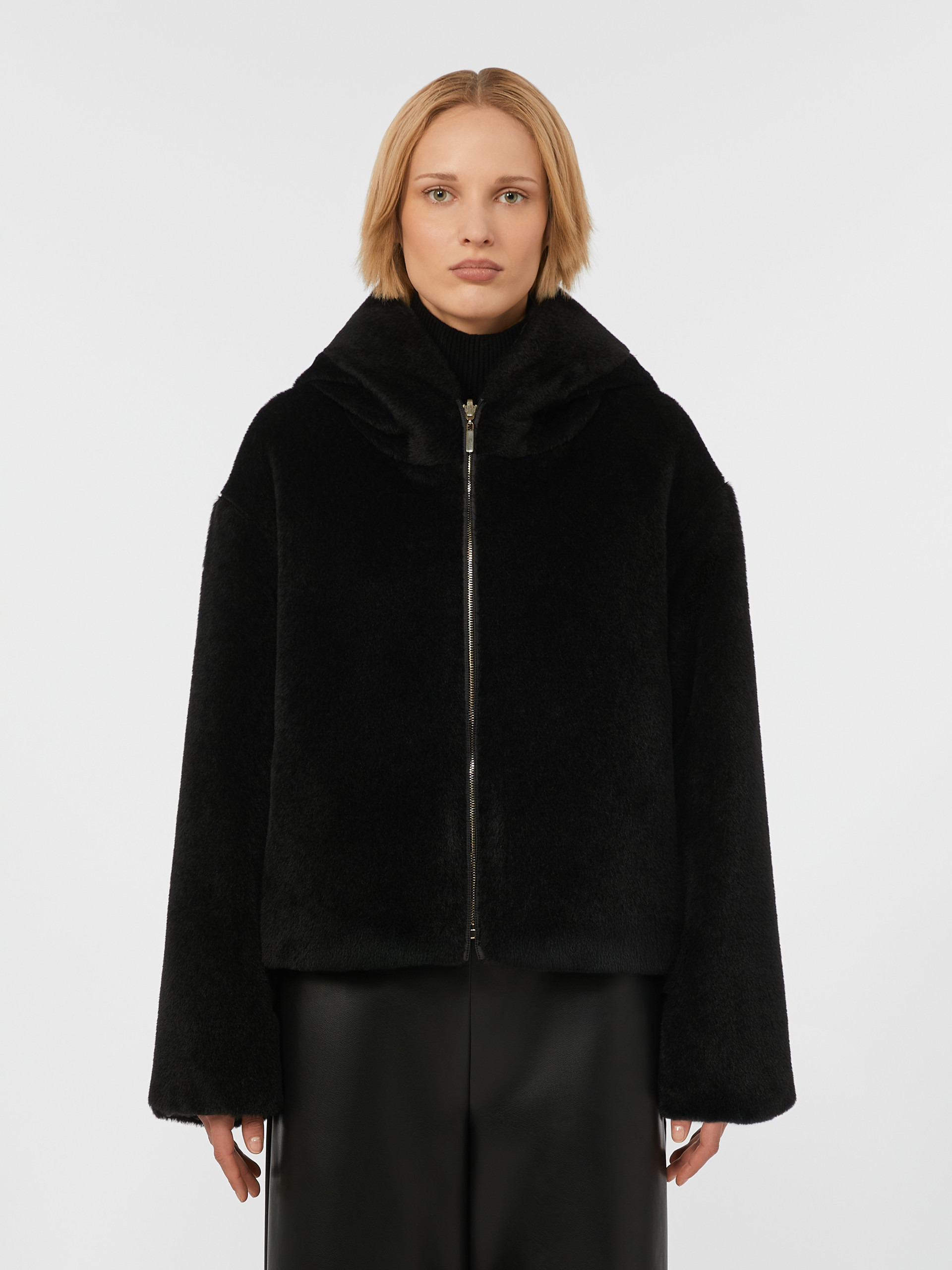OLLY Short, reversible alpaca and wool padded jacket - 3