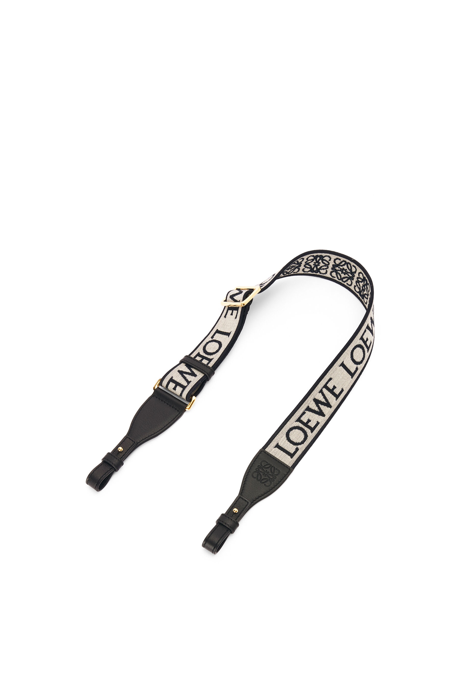 Anagram loop strap in jacquard and calfskin - 1