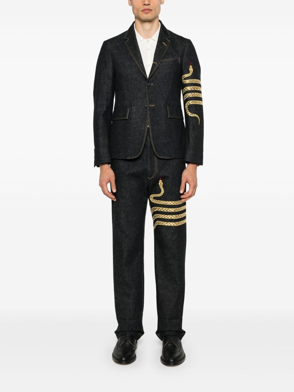 striped-edge polo jumper - 2