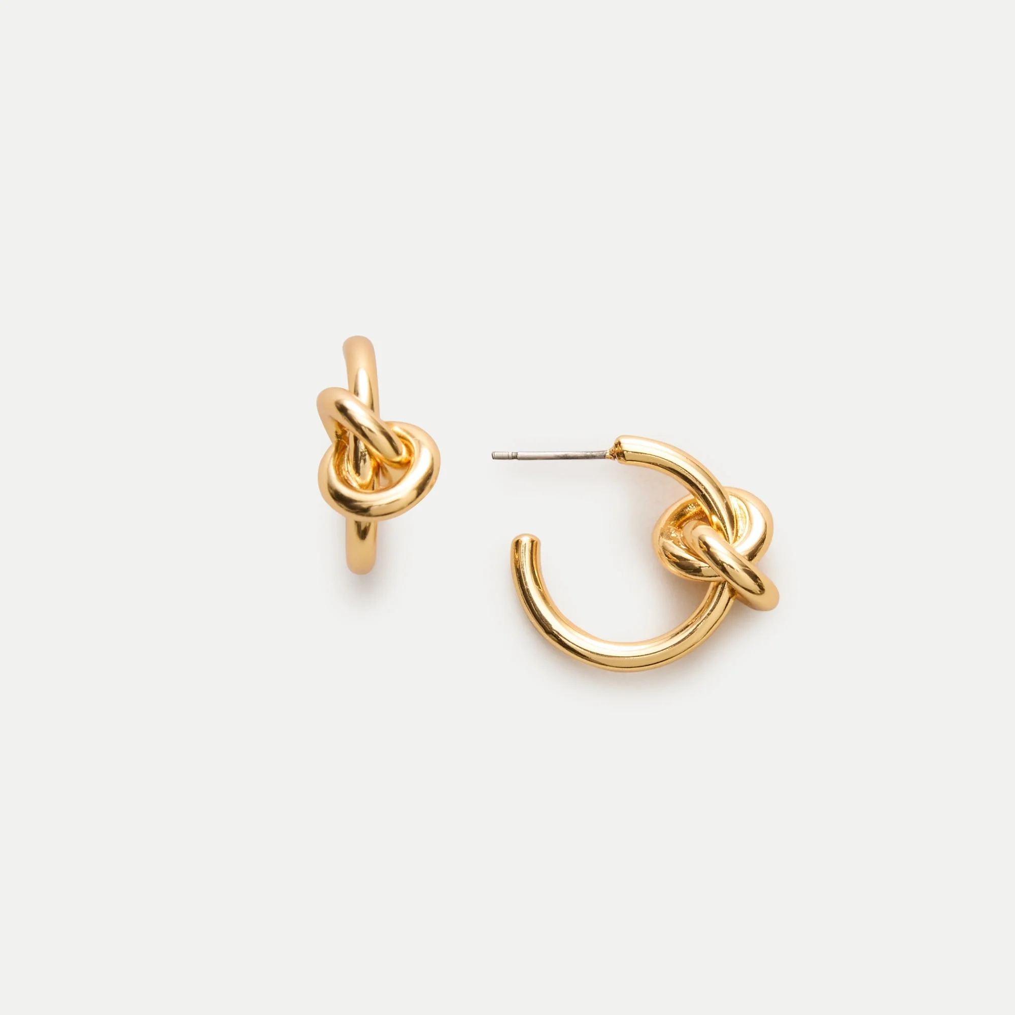 Sculptural knot hoop earrings - 1