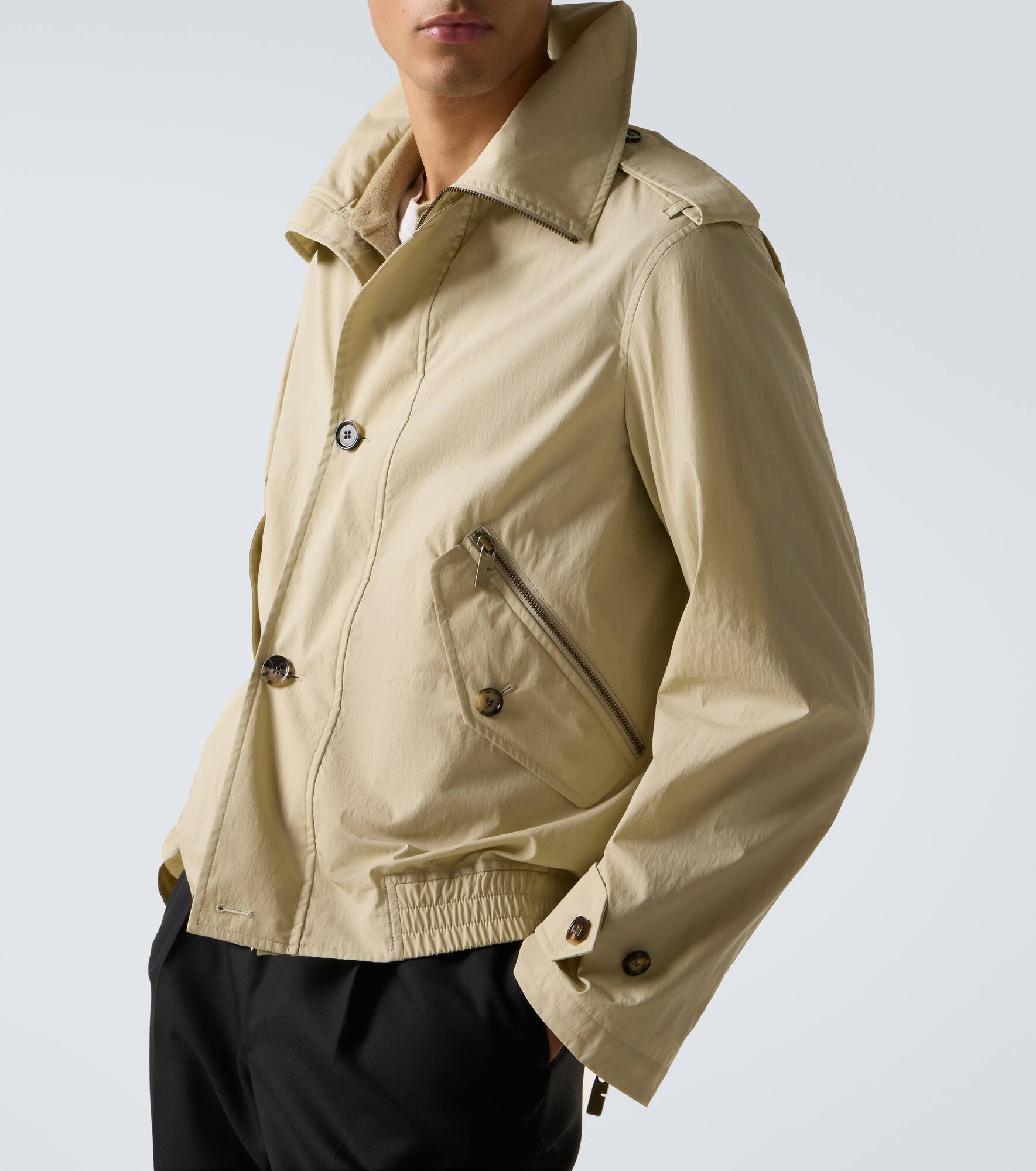 Cotton-blend blouson jacket - 5