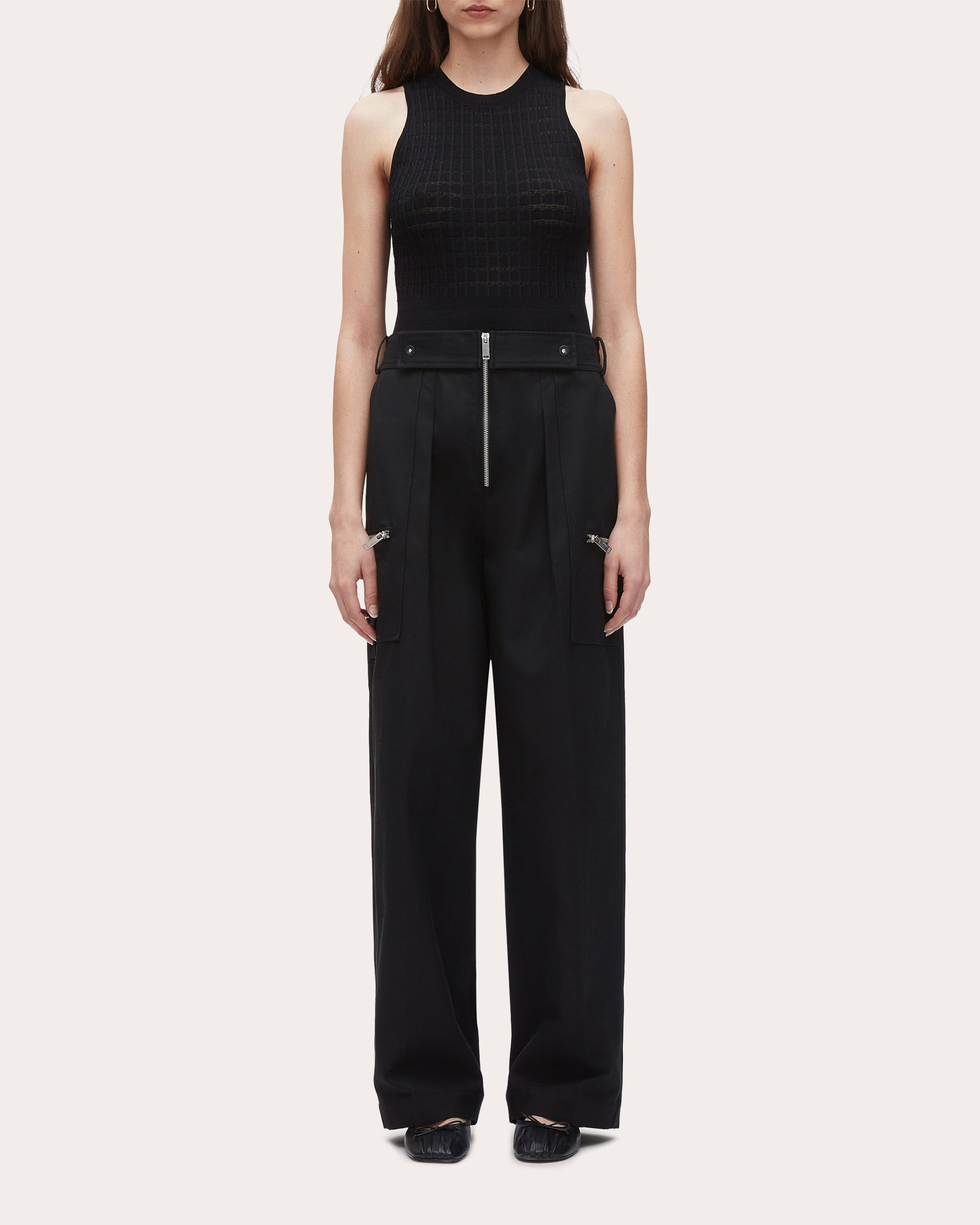 Zipper-Embellished Cotton-Blend Twill Pants - 5