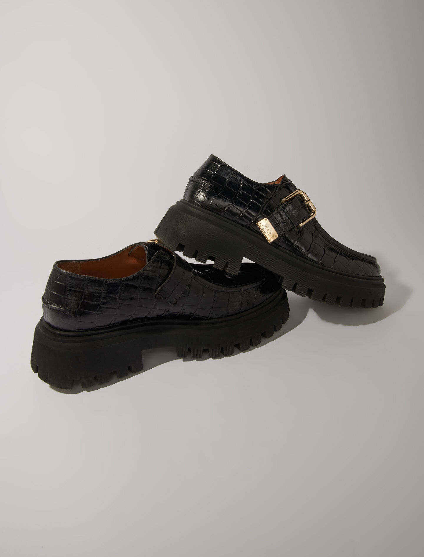 Chunky leather Derbies - 5