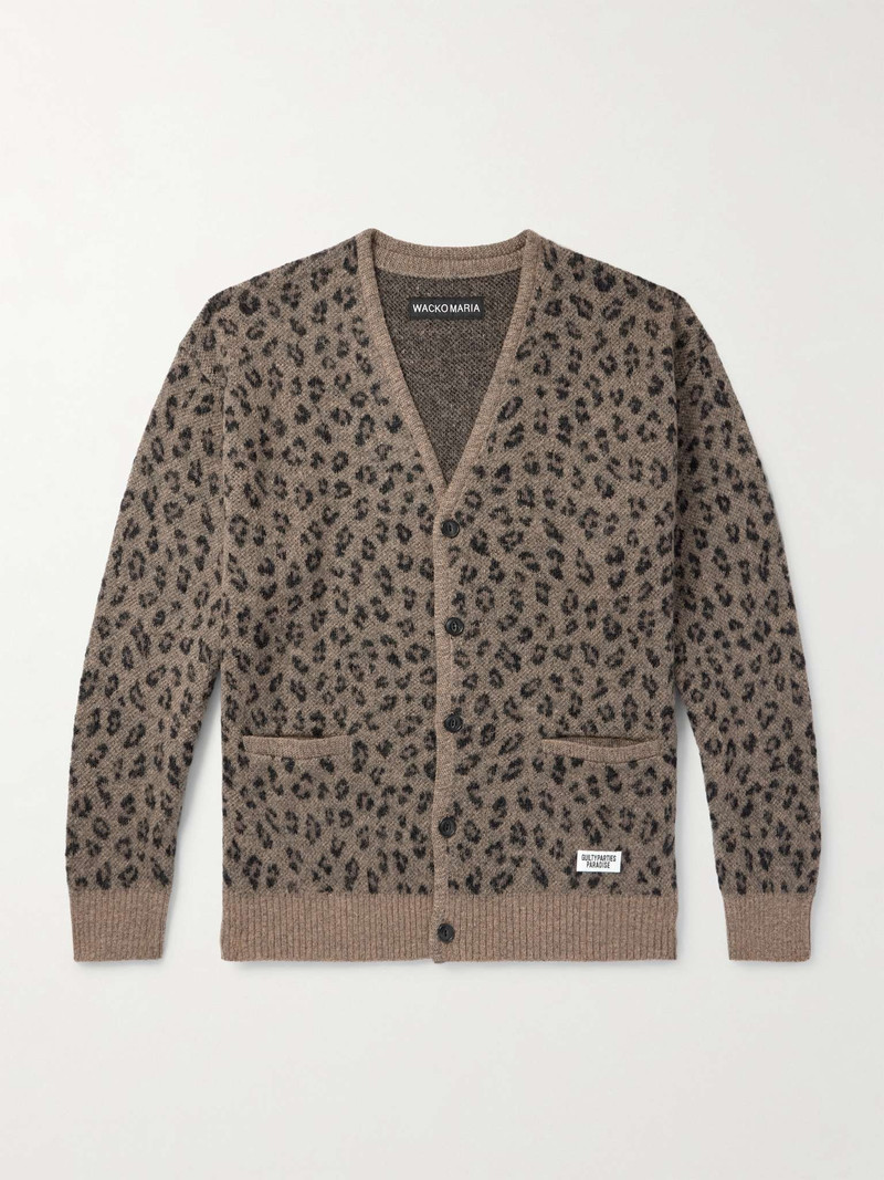 Leopard Jacquard-Knit Cardigan 1