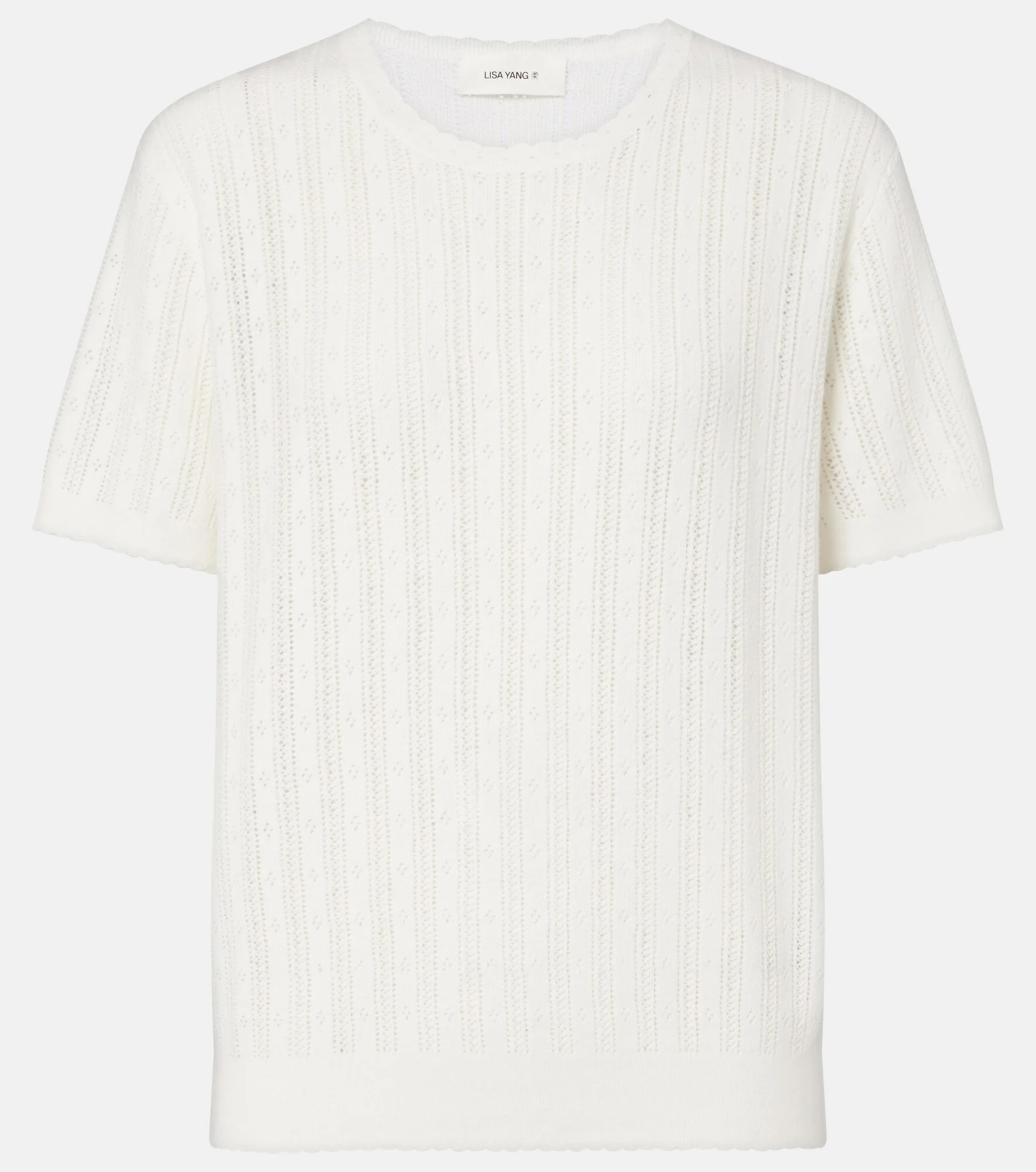 Suyin pointelle cotton and cashmere sweater - 1