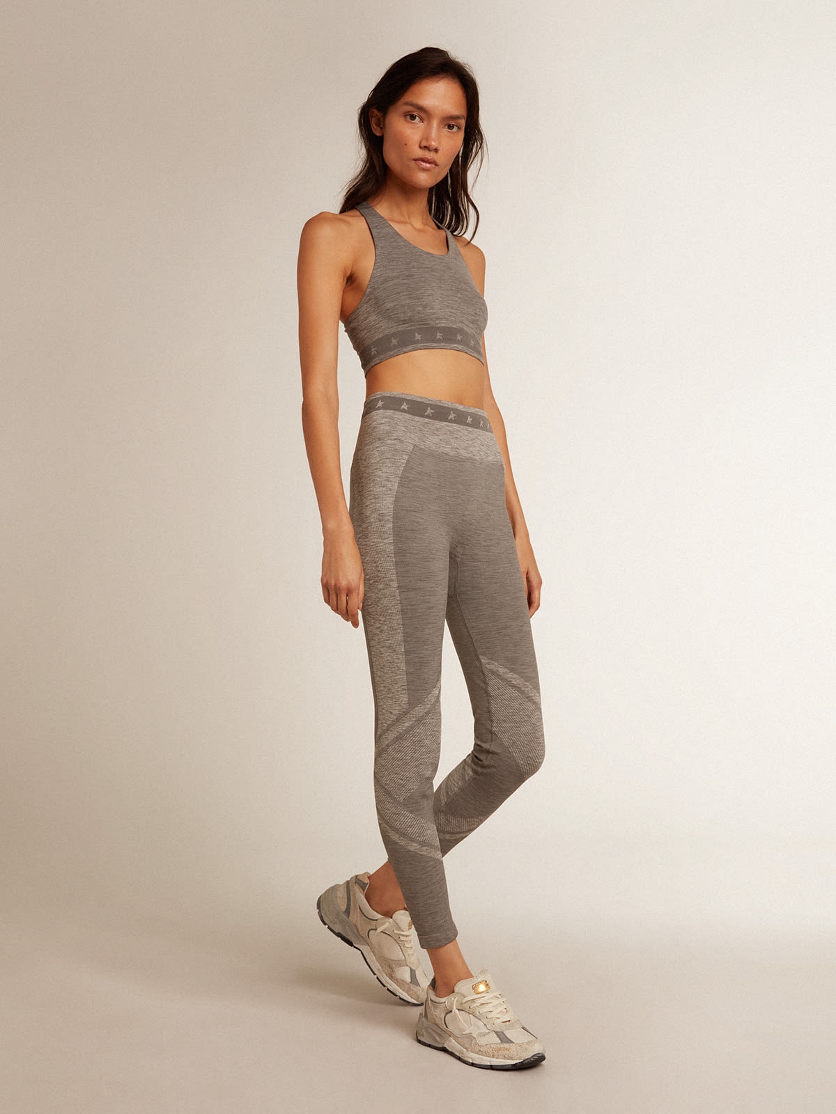 Gray melange athletic top - 3