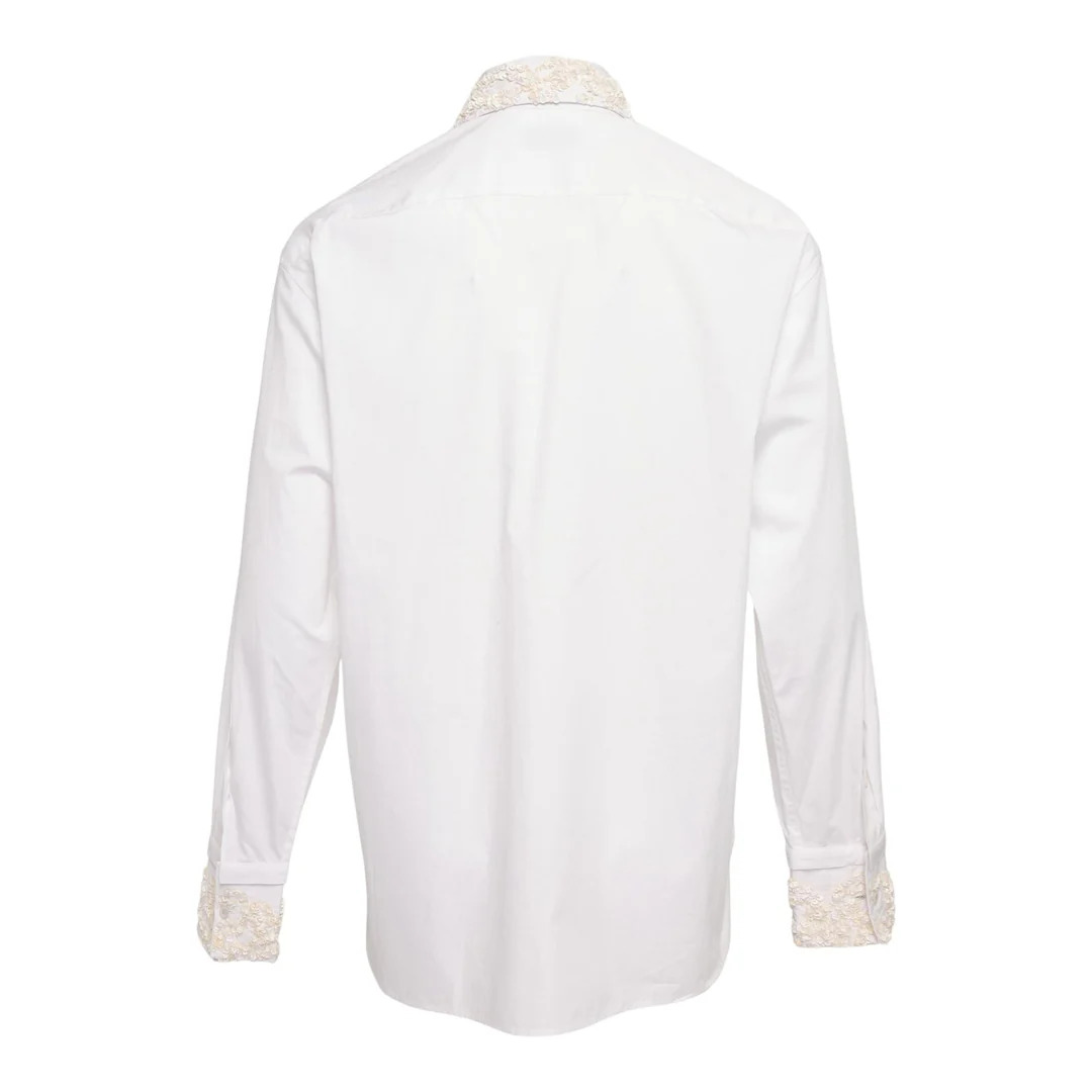 Embroidery Cotton Poplin Long Sleeve Shirt - 2