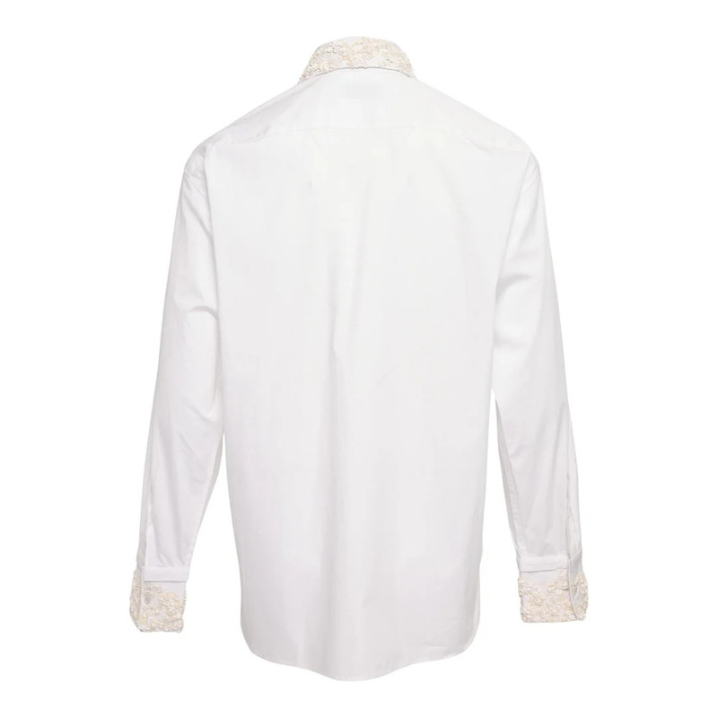 Dries Van Noten Embroidery Cotton Poplin Long Sleeve Shirt outlook