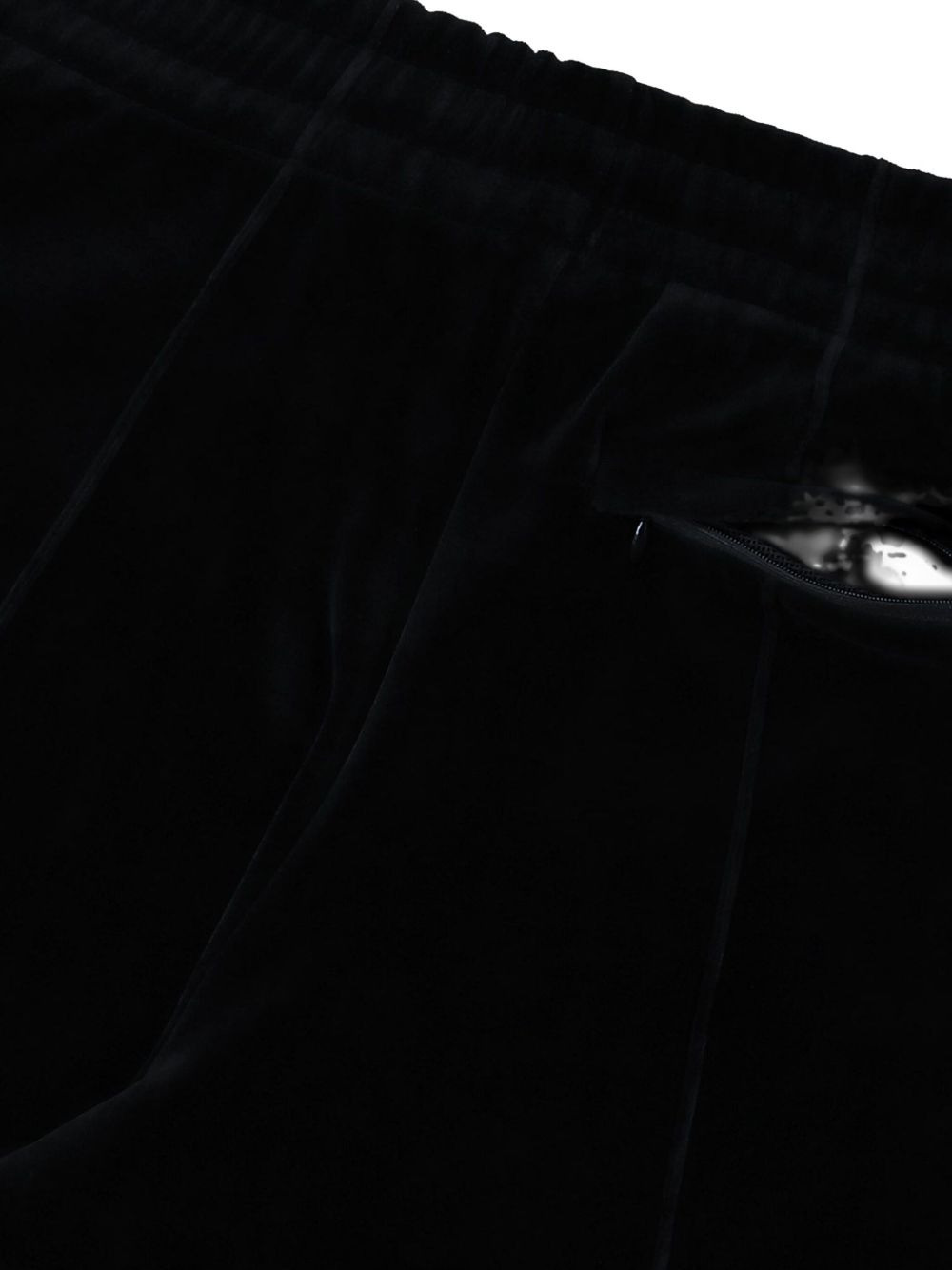 side-stripe velour track pants - 4