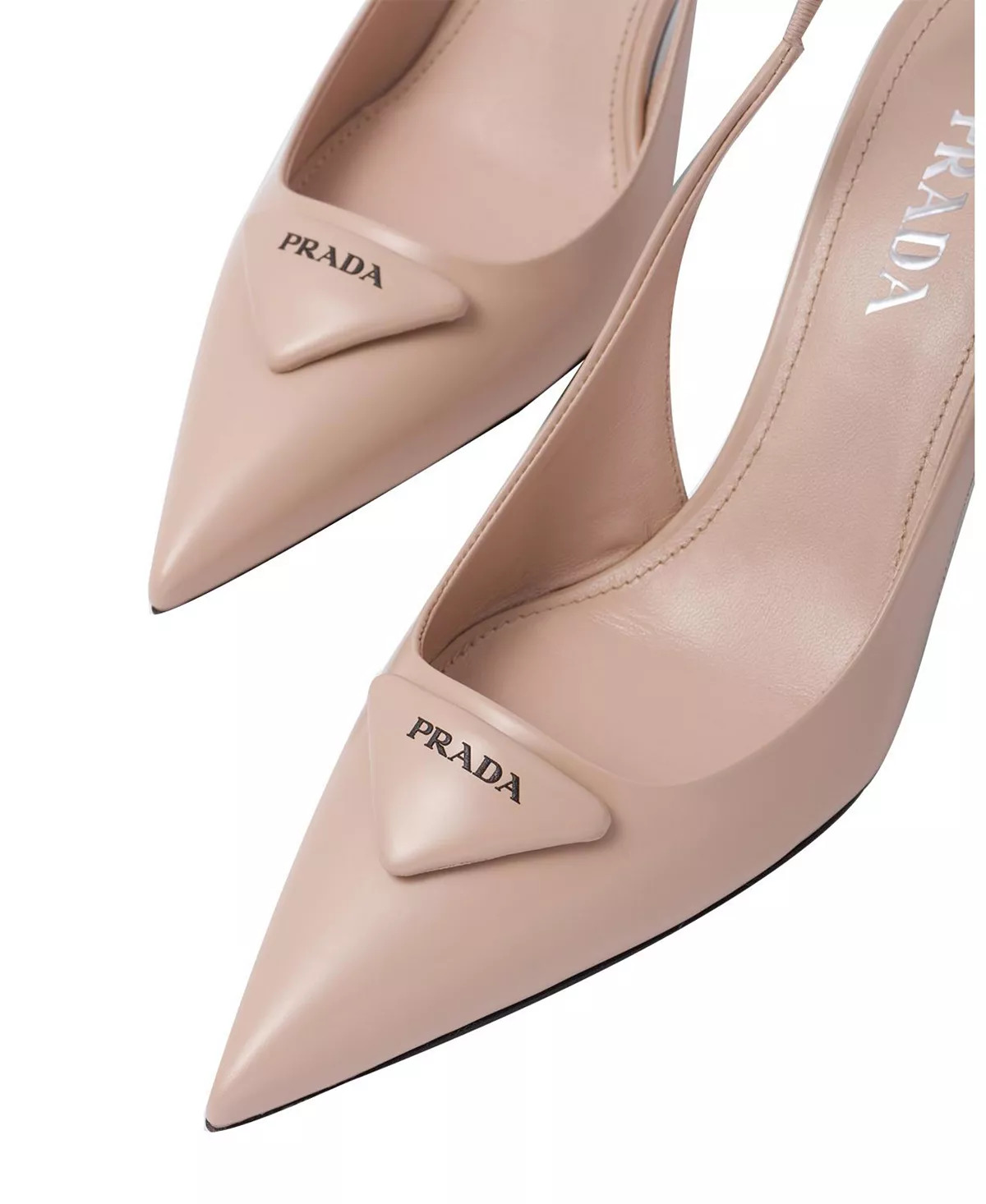 Women's Brushed Leather Slingback Pumps - 3
