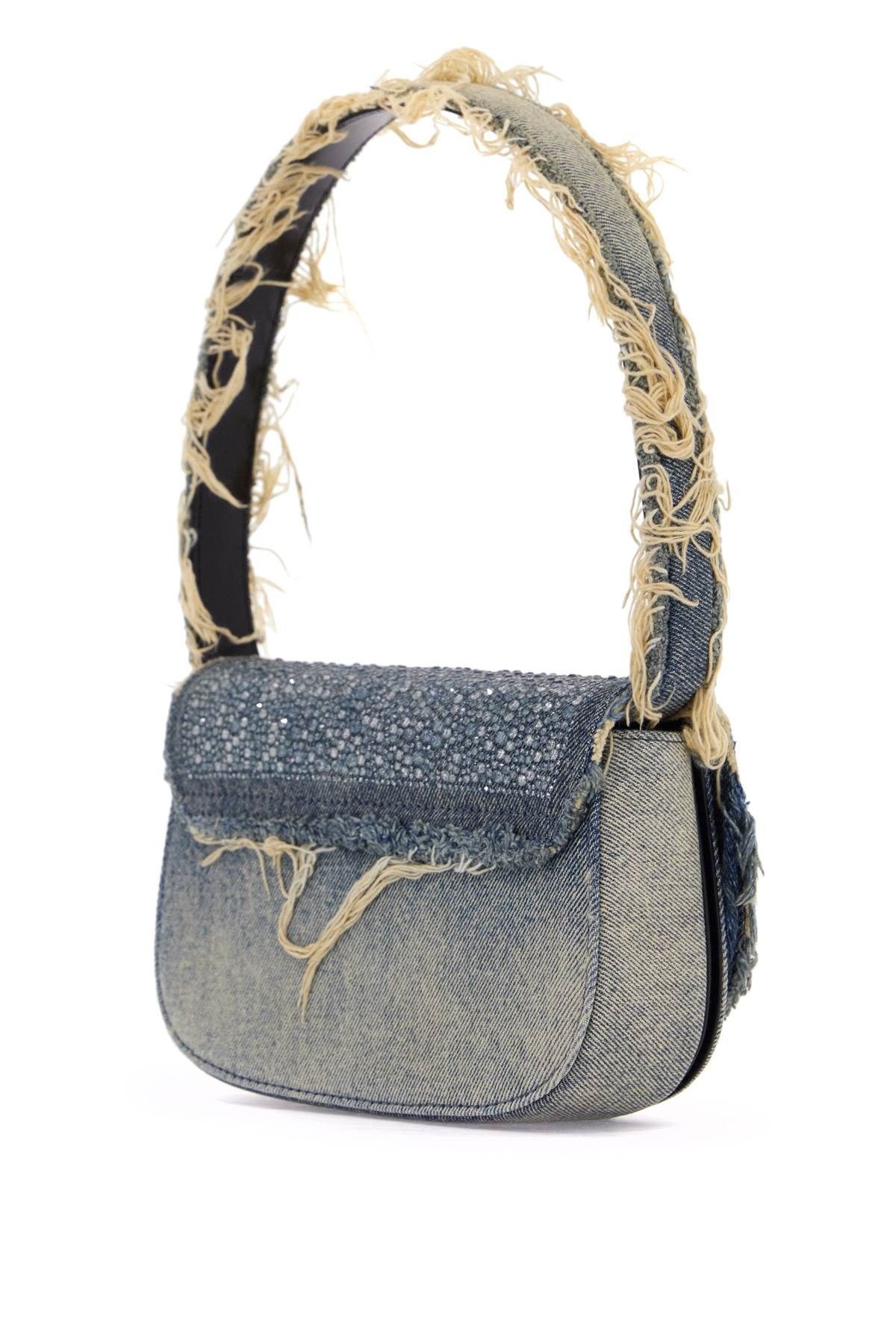 1DR DENIM AND CRYSTAL SHOULDER BAG - 2